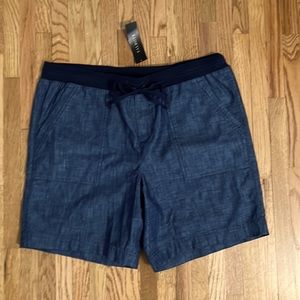 Talbots chambray pull on shorts with drawstring.  NWT